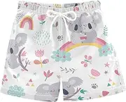 [Joisal] Sunflowers Bees Gnomes Pattern Toddler Boy Swim Shorts Quick Dry Boy Swimming Suits Beach Clothing 2-12 Years Old