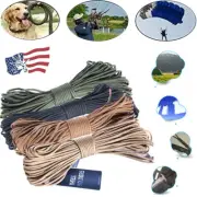 31M 100ft Parachute Cord Rope Lanyard 9 Strand Core Survival Military Paracord