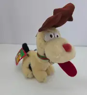 VTG Odie Plush Christmas Reindeer Jingle Bell Dakin 80s Garfield Stuffed Animal