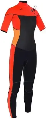 $300 Womens Hurley Phantom 202 Short Sleeve Wetsuit Lava Size 8 + Garment Bag