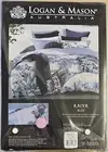 Logan & Mason Kaiya Blue Quilt Cover Set - SUPER KING BED