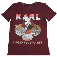 在飛比找ETMall東森購物網優惠-KARL LAGERFELD 卡爾老佛爺巴黎地標印花棉質短T