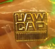 United Auto Workers UAW CAP Labor Union Lapel Hat Jacket Vest Shirt Pin - NOS