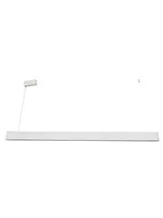 Cedar 1.8m LED Colour-Shifting Pendant in Ribbed White Wood