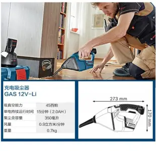 鋰電手持吸塵器 原廠博世 BOSCH GAS12V-LI 6.0AH(兩電一充) /鋰電充電吸塵器/ (8.4折)