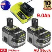 2x 9.0Ah New P108 18V Battery For Ryobi ONE+Plus P102 P103 P107 P109 Charger