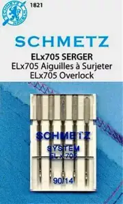 SCHMETZ ELX705 SEWING NEEDLES SIZE 14/90 FOR COVELOCK AND OVERLOCK~ S 1821
