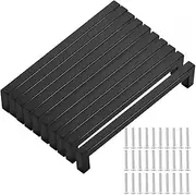 Fiabgum 6.3 Inch Drawer Handles Kitchen Cabinet Handles Black Drawer Pulls Kitchen Cabinet Hardware Kitchen Handles Matte Black Cabinet Pull,10PCS Furniture Handles Black 160 mm