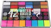 Esncddym Makeup Paint | 42 Colors Fluorescent Face Paint Palette | Washable Face and Body Paint, Facepaint Makeup Kit for Cosplay, , Costume Makeup Pallet
