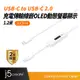 【j5create 凱捷】USB-C to USB-C 2.0充電傳輸線內嵌OLED動態螢幕顯示1.2米-JUCP14