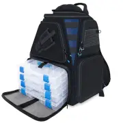 Reaction Tackle Water-Resistant Fishing Tackle Backpack with 4 Large Trays