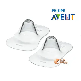 Philips Avent 乳頭保護罩2入(較小尺寸/一般尺寸)超薄、柔軟、無味之矽膠保護罩，適用於乳頭敏感、疼痛或龜裂