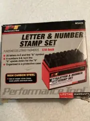 Performance Tool W5422 Steel Number and Letter Stamps Set 1/4 in.