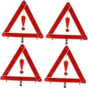 Gatuida 4 Pack Car Warning Sign Hazard Triangles Car Warning Triangle Auto Safety Road Construction Vehicle Maintenance