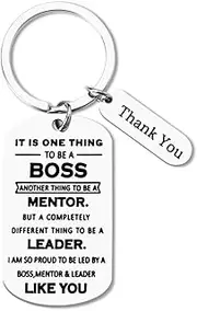 [Siopue] Bosses Day Gifts for Men Women Boss Appreciation Keychain Thank You Gifts for Boss Mentor Birthday Christmas Retirement Going Away Gifts for Leaders Thank You Keychain for Him Her