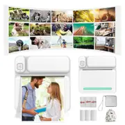 Thermal Portable Bluetooth Printers 57mm Mini Wireless POS Thermal Image Photo Printers For Android IOS Mobile Phone FLYE1984 Blue Free Size