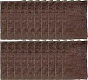 20PCS Linen Napkins, 16.5x16.5 Inch Rustic Cotton Cloth Napkins, Washable Reusable for Wedding, Birthday, Dinner Table Brown