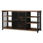 Levede Bar Cabinet Buffet Sideboard Walnut