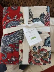 NEW Pottery Barn Fiorella Floral Palampore Paisley Patchwork EURO quilted sham