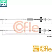 CABLE PARKING BRAKE 92.1E.FD001 FOR FORD FOCUS/C-MAX/II QQDC/Q7DA/QQDB 1.8L 4cyl