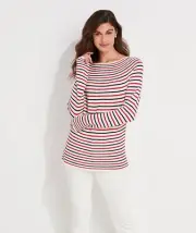 VINEYARD VINES *new with tags $98* XS Striped Sweater Red White Blue Pullover