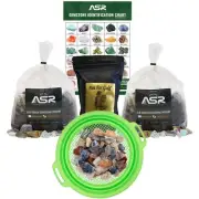 ASR Outdoor 13lb Gemstone Mining Kit Geology Paydirt Classifier Assorted Stones