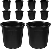 Abaodam 10pcs Black Plant Nursery Pots for Outdoor Plants Drainage System Plastic Seedling Pots for Succulents and Root Growth Attractive Design for Home and Garden