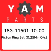 18G-11601-10-00 Yamaha Piston ring set (0.25mm o/s) 18G116011000, New Genuine OE