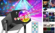 DJ Laser Party Lights, Disco Light with RGB Strobe Light Show, Music Sound