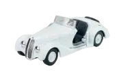 WELLY BMW 328 WHITE WITHOUT ROOF OLD TIMER 1:34 DIE CAST METAL MODEL NEW IN BOX