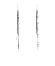 Ann Demeulemeester Charm Detailed Earrings One size Gray
