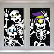 JOYIN - Cute Skeleton Window Clings, 2 Pcs - 30" x 60"