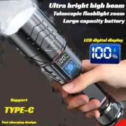 LED Flashlight Portable Emergency Light Torch Outdoor Flashlights USB Torches