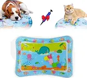 Cat Water Mat with Fish, 2025 Cat Waterbed Toy with Fish, Cats Water Sensory Play Mat, Anti-Scratch Design, Pet Cooling Waters Bed for Cats, Dogs (Rectangular*B)
