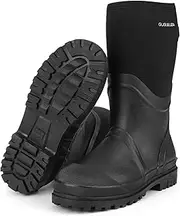 [GUGULUZA] Hunting Rubber Boots, Waterproof Hunting Boots with 5mm Neoprene for Men, Insulated Rain Boots for Outdoors