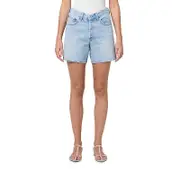 Agolde V Waist Mid Rise Denim Shorts in Backbeat