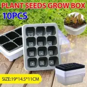 10 Plant Seeds Grow Box Propagation Nursery Garden Seedling Starter Tray 12 hole
