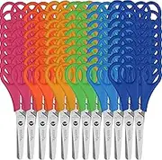 Scissors Bulk for Kids, EZZGOL 96 PACK 5” Safety Blunt Tip Student Scissors, 6 Assorted Colors Kid Craft Scissors for Cutting Regular Paper,Construction Paper,Cards