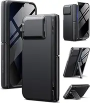 [Tongate] Magnetic Case for Pixel 9 Pro Fold, [MagSafe Compatible] with Privacy Screen Protector, Camera Cover, Hinge Protection, Full-Body Rugged Stand, Black
