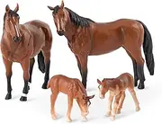 Terra by Battat – Horse Toy – Horse Figurine – Horse Family – Quarter Horse – Barn Animals – Quarter Horse Family