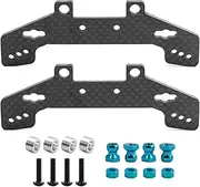 2PCS Carbon Front Rear Shock Tower RC Car Accessories for Tamiya TT-02 TT02R TT-02RR TT-02D