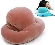 [WOOVEEWIND] Nap Sleep on g Pillow Feather Fabric Napp on g Rest Travel Back Cushi on Student Office Warm Velcet Pillow withArm Support Warm Hand Four Seasons Universal/247 (Color : Pink)