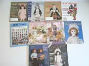 Lot of 10 Doll Magazines with Dress Patterns