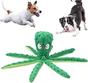 Whiskerspot Octopus Dog Toy, Dog Toy Octopus, Squeaky Dog Toys for Aggressive Chewers (Green)