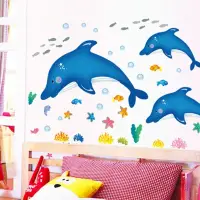 在飛比找蝦皮商城優惠-海豚壁貼 海洋壁貼 客廳佈置 居家佈置 【台中出貨.現貨】