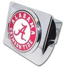 alabama crimson tide seal logo all metal shiny chrome trailer hitch cover