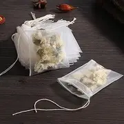 Insiswiner 50 Pcs Tea Filter Bags Disposable Tea Bags for Loose Tea Herb Spice Empty Mesh Small Drawstring Seal Infuser Strainer Bags Bath Tea Bags (2.36x2.75inch)