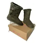 Sugar-Marty Women's Faux Suede-Army Green- Weather Winter & Snow Boots