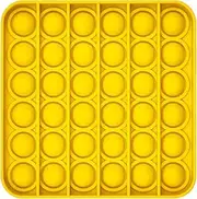 RETRO PUG Pop it Fidget Toy - 3 Pack Push pop Bubble Sensory Fidget Toy - Autism Special Needs Stress Reliever - Silicone Squeeze Sensory Toy (1 Pack - Square(Yellow))