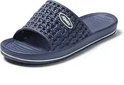 JOMIX Women's Summer Bath Slippers, Non-Slip EVA Bathing Shoes, Soft Slippers, Slides, Bathing Sandals, Beach Shoes, Slippers, navy, 10.5 AU